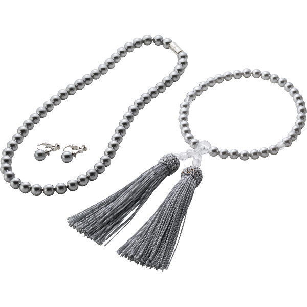 パールアイテム　３点セット　グレー