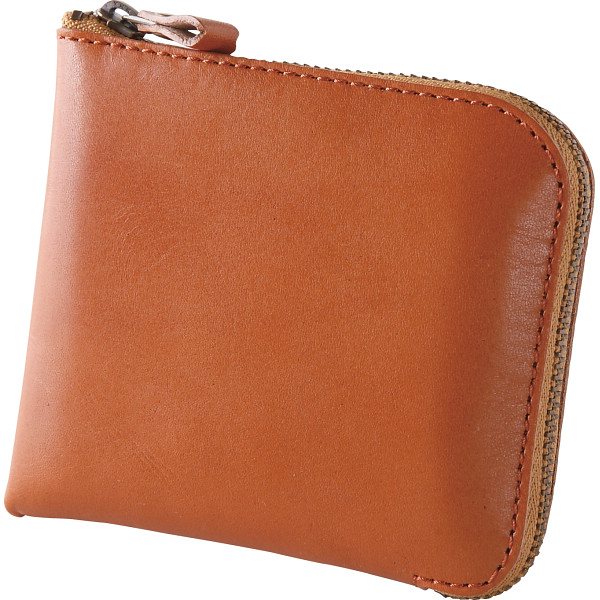 ｍ，ｉ，ｕ，ｏ．ｊ　ヌメ革　財布（メンズ）　キャメル