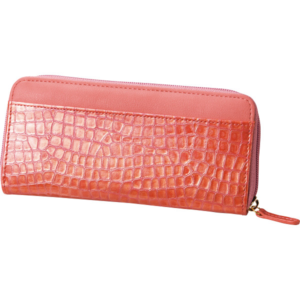 マデーラ　ラウンドファスナー長財布　ピンク