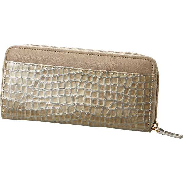 マデーラ　ラウンドファスナー長財布　ベージュ