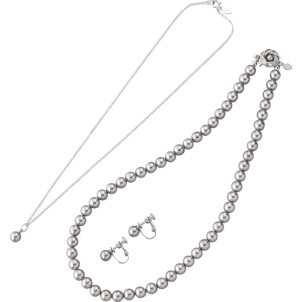 ユミジェンヌ　７ｍｍシェルパール３点セット　グレー