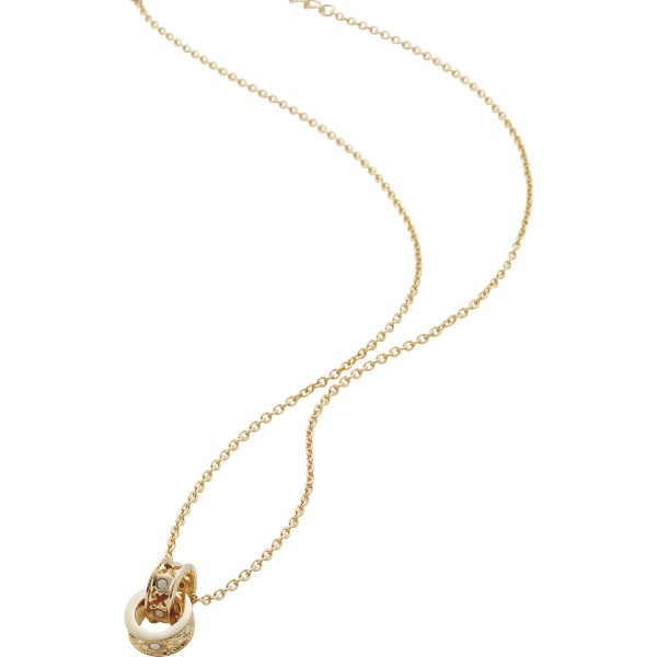 ジョルジュ・レッシュ　ダブルリングネックレス　ゴールド