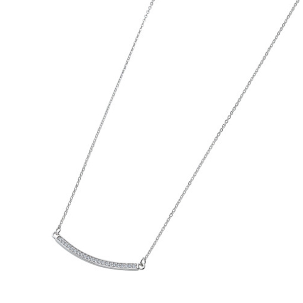 バースタイルネックレス　プラチナカラー