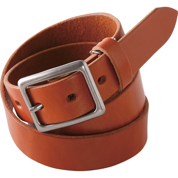 ｍ，ｉ，ｕ，ｏ．ｊ　栃木レザー　ヌメ革　ベルト　ブラウン