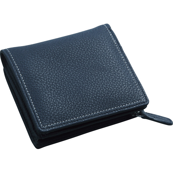 チェルベ　ダブルステッチ財布　ネイビー