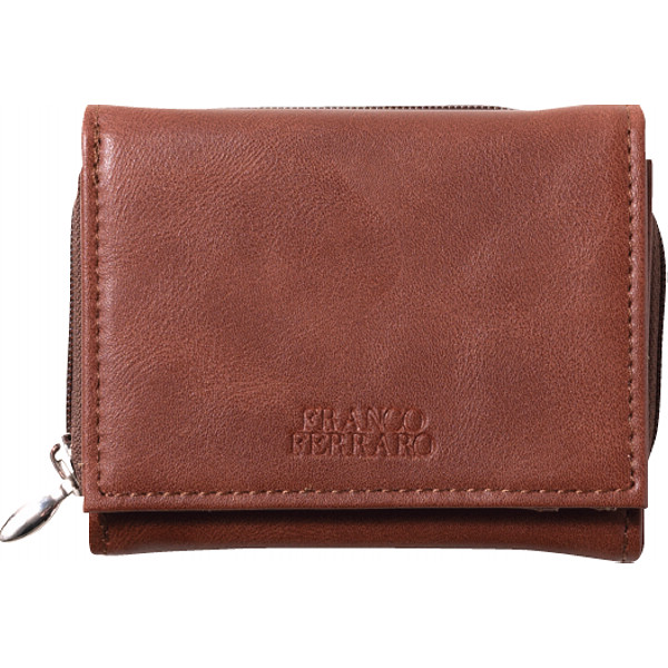 フランコフェラーロ　コンパクト折り財布　ブラウン