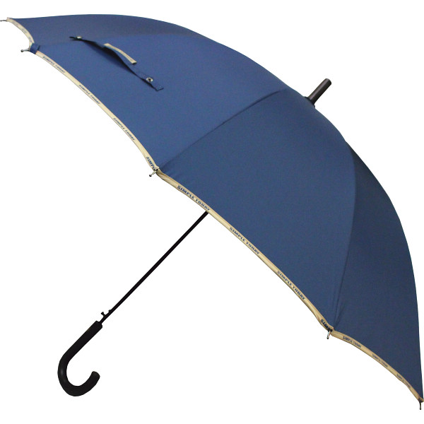 シンプルトゥディ　１２本骨ジャンプ長傘　ネイビー