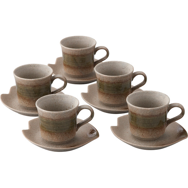 窯変織部　コーヒーセット