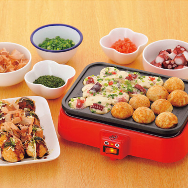 ホームスワン　着脱式角型電気たこ焼き器（１８穴）