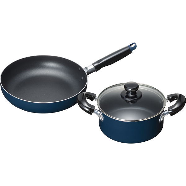 スティージーⅡ　両手鍋（１８ｃｍ）＆フライパン（２４ｃｍ）