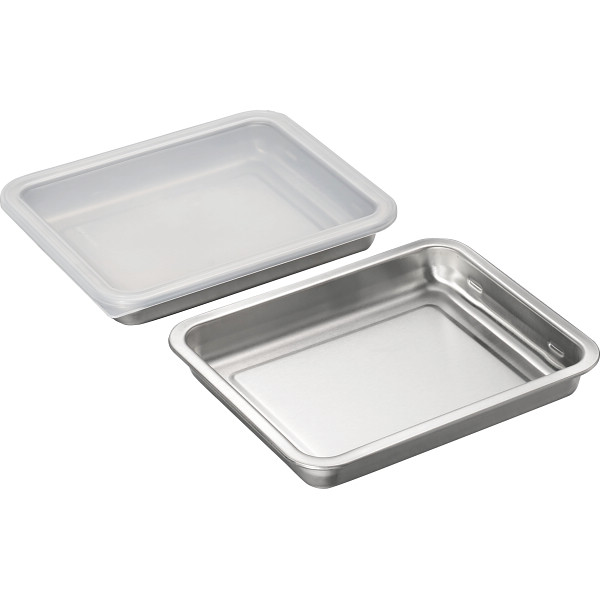 燕三　重ねて使えるステンレス角バット３点セット