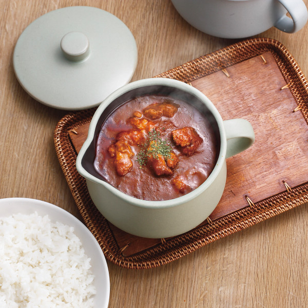 ギュッとポット　オリーブグリーン