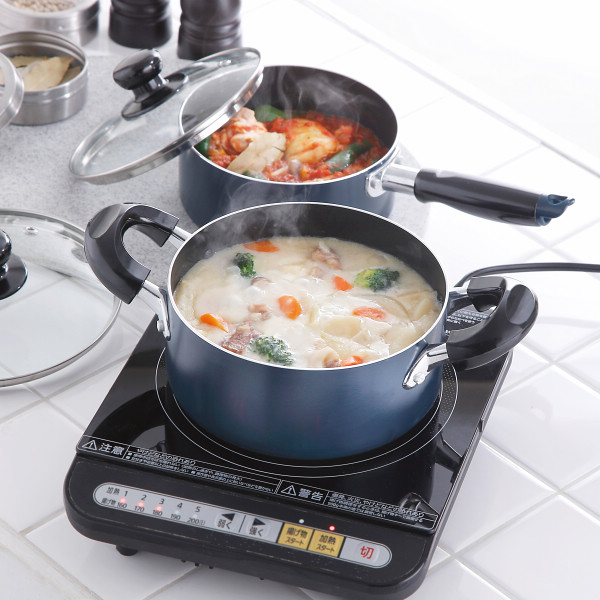 スティージーⅡ　ＩＨ片手鍋（１６ｃｍ）＆両手鍋（１８ｃｍ）セット