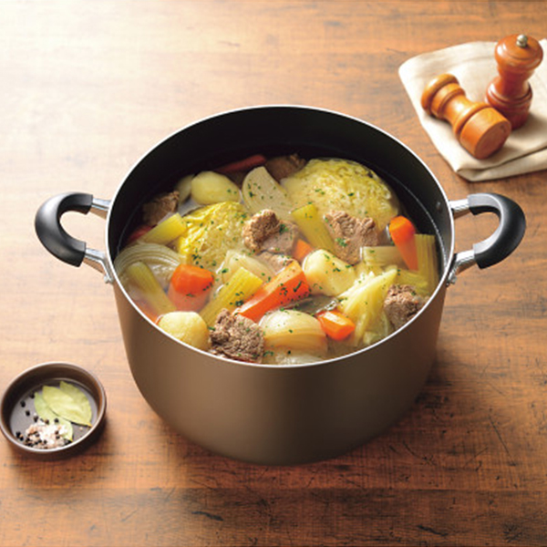 おおらか鍋　アルミ両手鍋（２４ｃｍ）