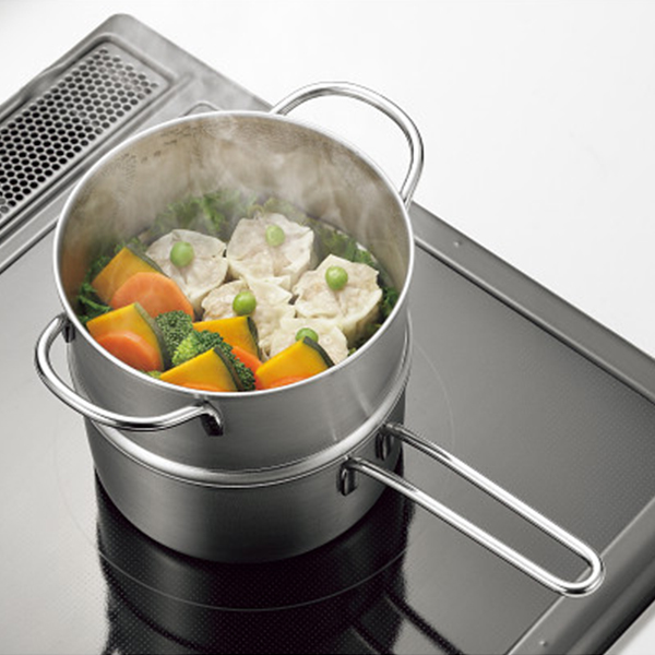 燕熟の技　ミニ２段蒸し器（１４ｃｍ）