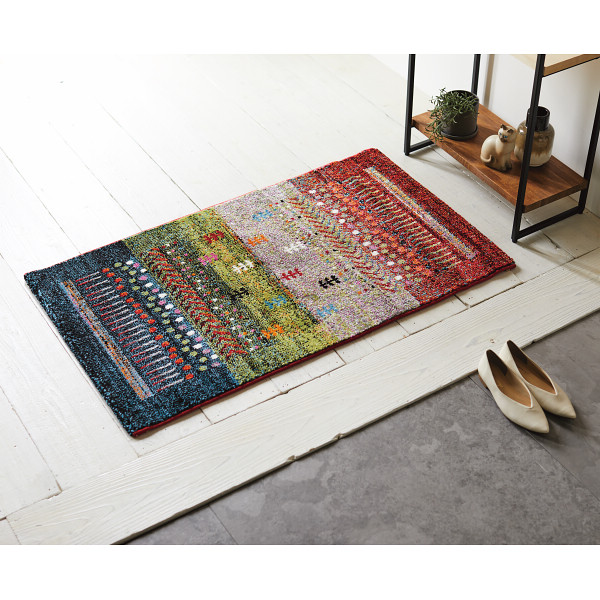 トルコ製ウィルトン玄関マット　グリーン