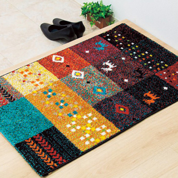 トルコ製玄関マット　カラフル