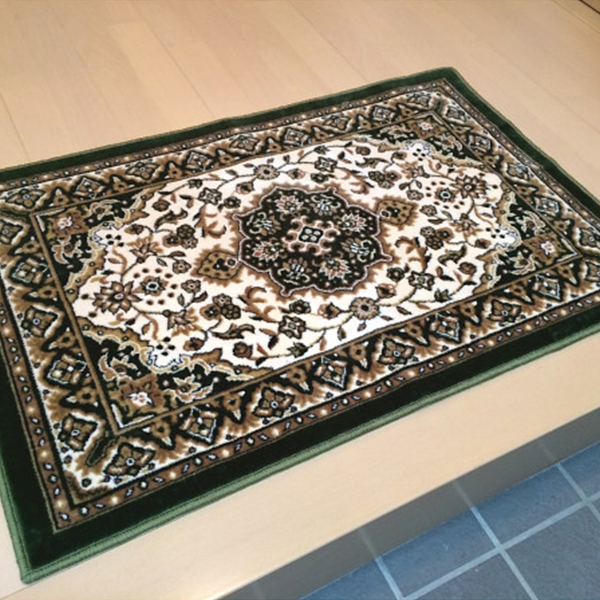 モケット織玄関マット　グリーン