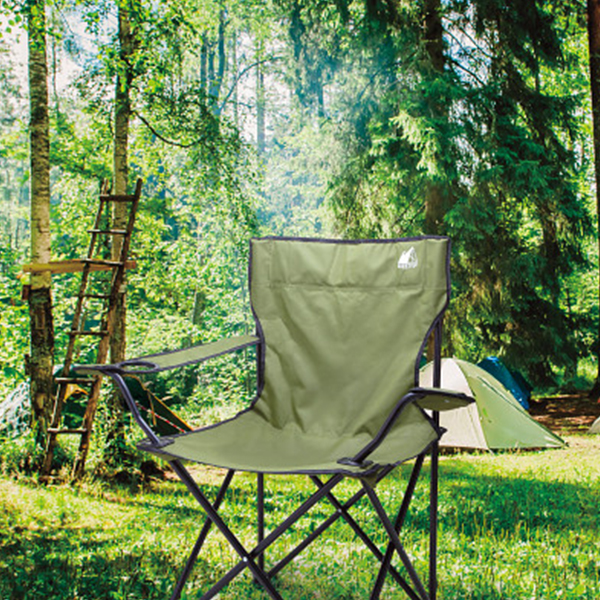 クエスタイル　アウトドアチェア　２個セット　ブラック＋グリーン