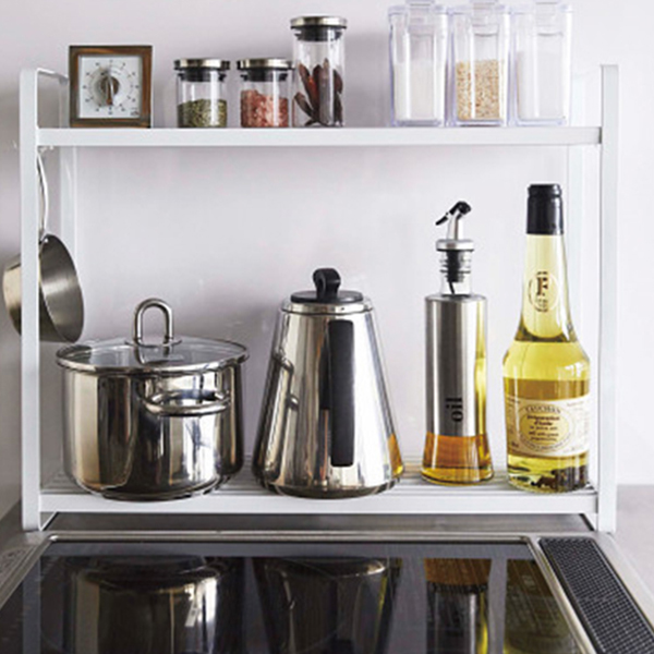 コンロ横ラック２段　ホワイト