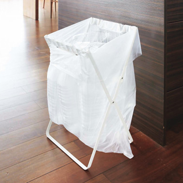 ゴミ袋＆レジ袋スタンド　　ホワイト