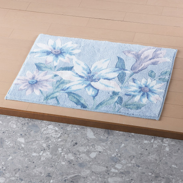 ノーブル　玄関マット　ブルー