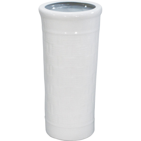 陶器傘立て　ホワイト