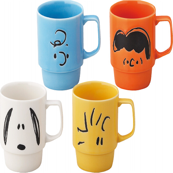 ピーナッツ　スタックマグ　４ピースセット