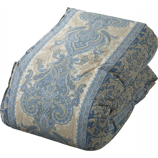 ポーランド産ホワイトグースダウン羽毛掛けふとん　ブルー