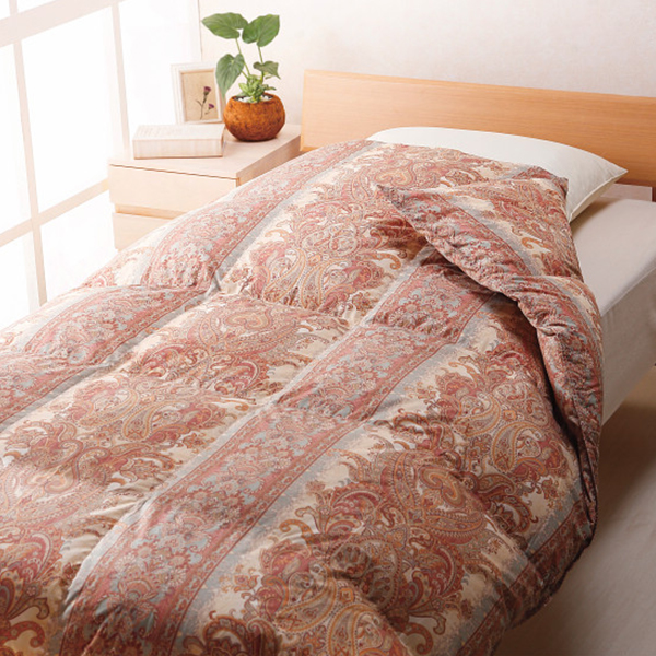 羽毛掛けふとん（ダウン８５％）２色組　ベージュ／ブルー