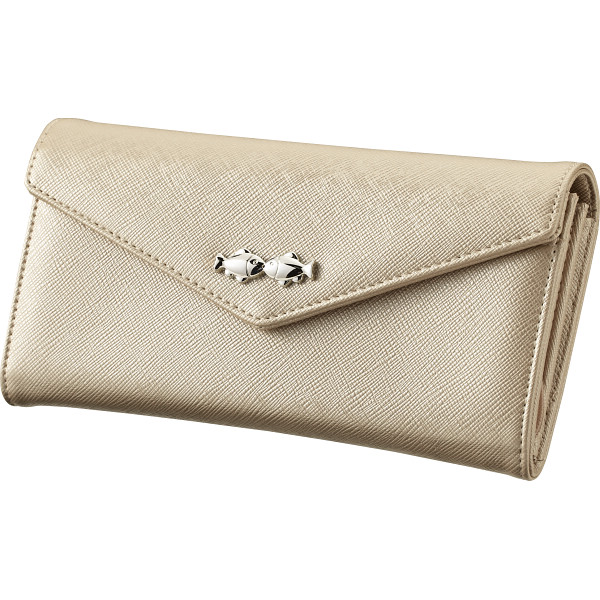 クリオブルー　長財布　ゴールド