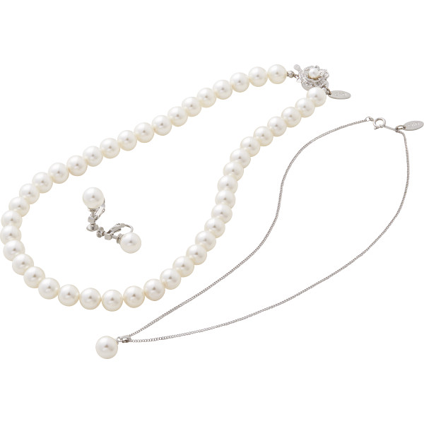 ユキコハナイ　パール３点セット　ホワイト