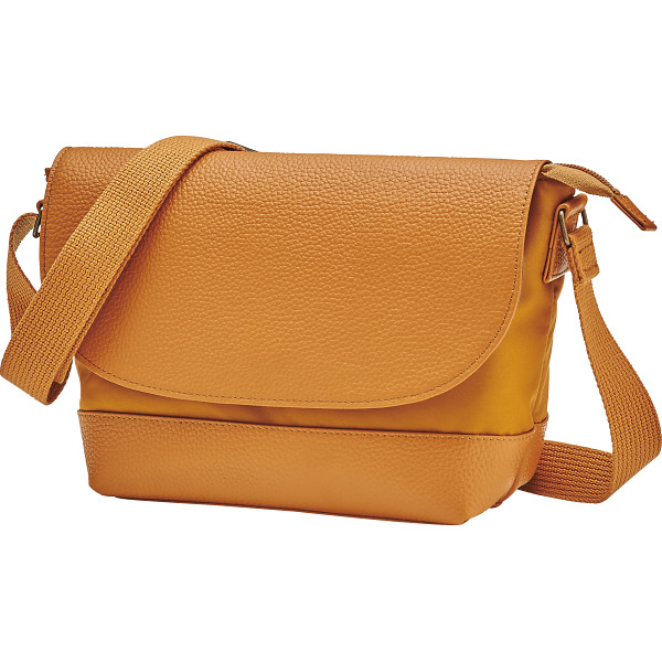 姫路レザー牛革ボディバッグ（男女兼用）　キャメル