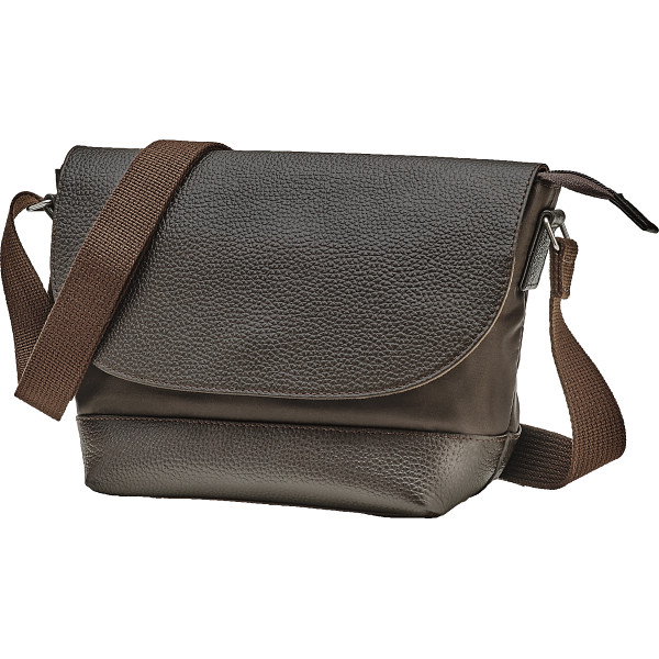 姫路レザー牛革ボディバッグ（男女兼用）　チョコ