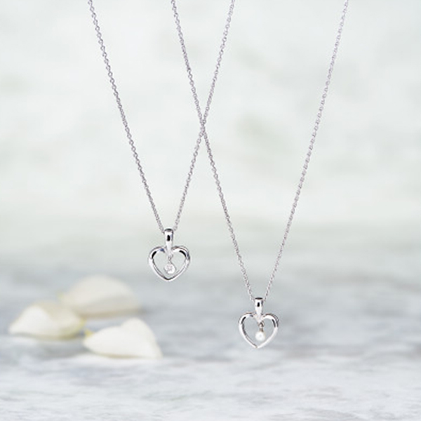 ハートペンダント　　淡水真珠