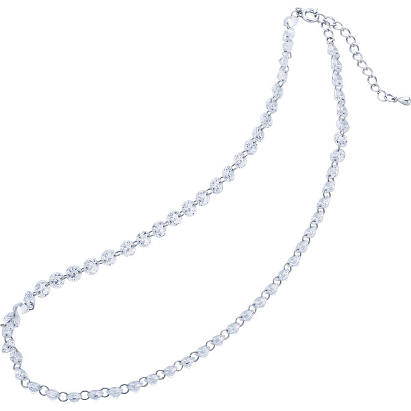 ミチコ　ロンドン　コシノ　キュービックジルコニア１連ネックレス　シルバー