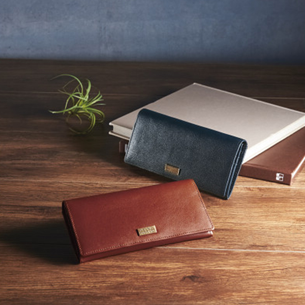 フランコフェラーロ　シンプル長財布　ブラウン