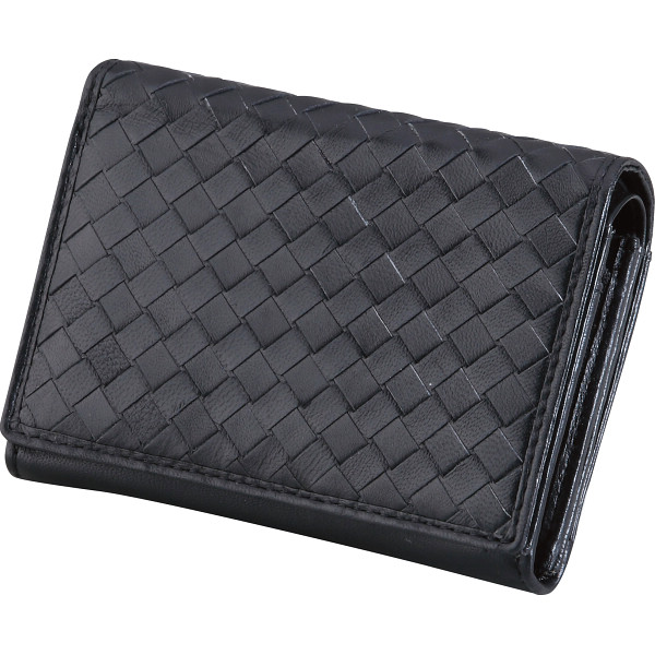 ル・プレリー　シープメッシュ札入れ　ブラック