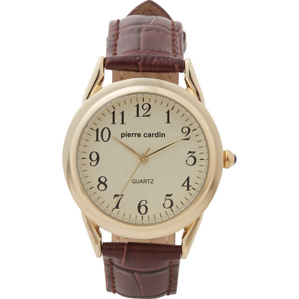 ピエールカルダン　メンズ腕時計　ブラウン