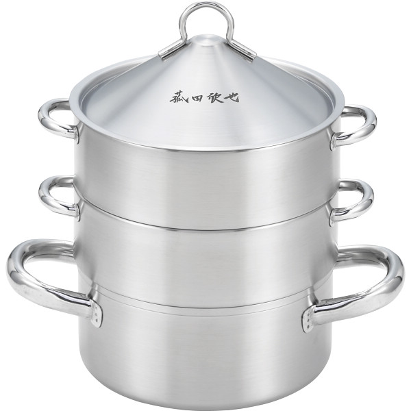 菰田欣也　飲茶蒸し鍋（１６ｃｍ）３段