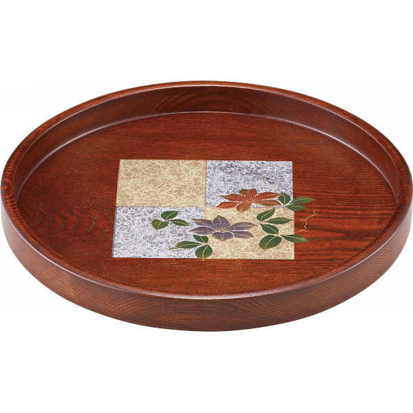 金銀色紙鉄線　丸盆