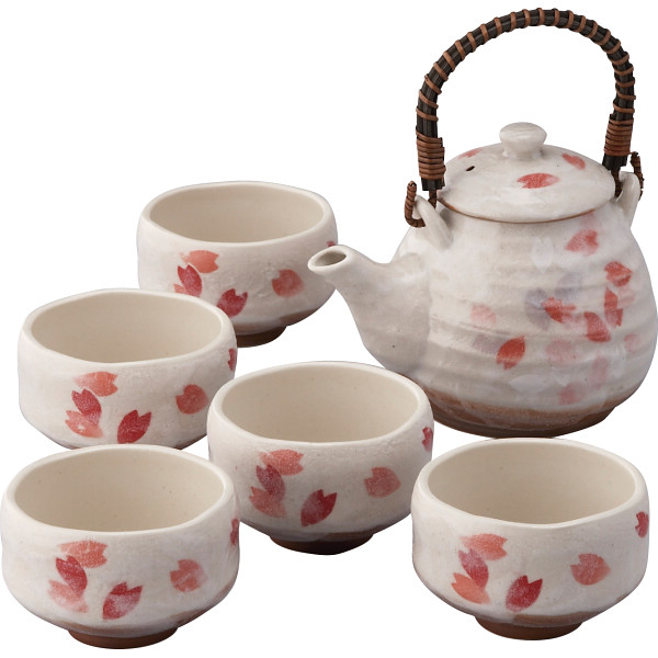 志野花の舞土瓶茶器