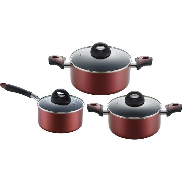 リアン　ＩＨ対応アルミ鍋３点セット