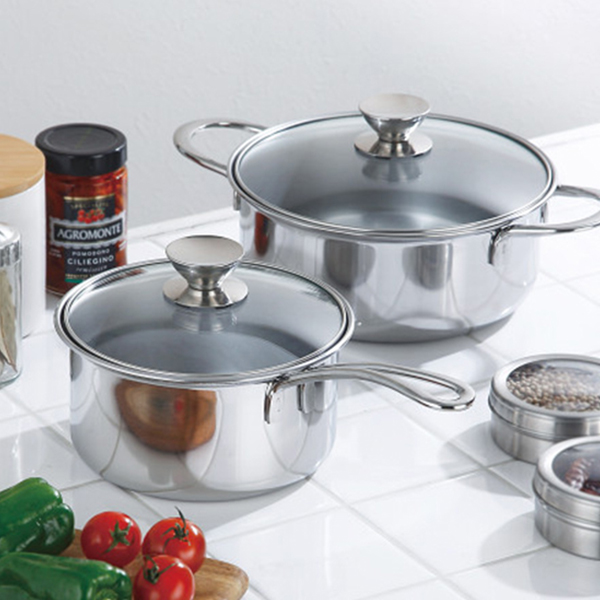 ルチェンテ　ＩＨ対応片手鍋（１６ｃｍ）＆両手鍋（２０ｃｍ）