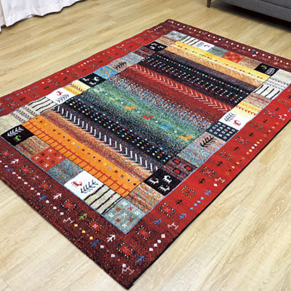 トルコ製ウィルトンラグ（Ｉ）　レッド