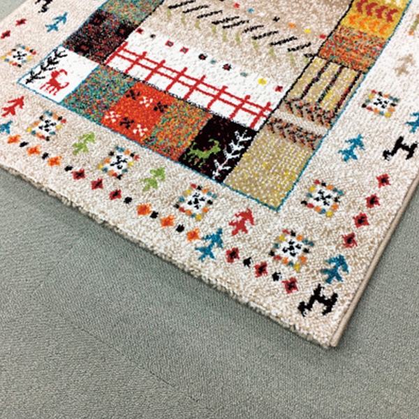 トルコ製ウィルトンラグ（Ｉ）　アイボリー