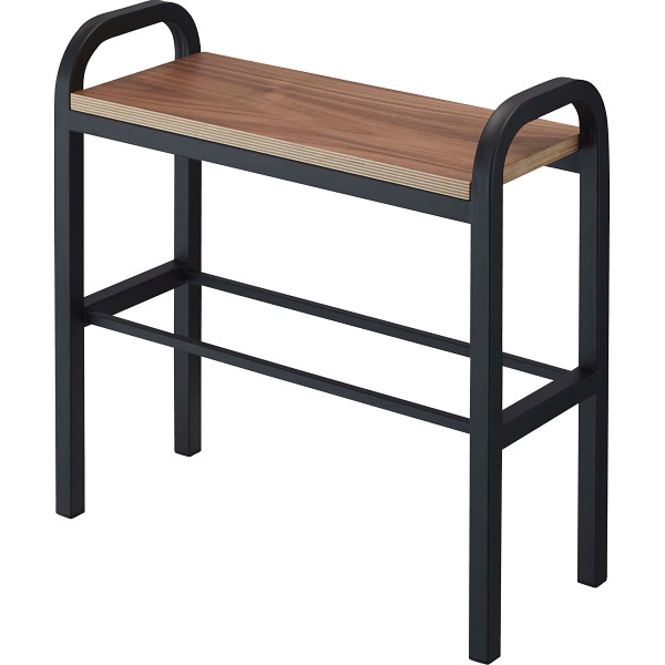 立ちやすいベンチシューズラック　ブラック