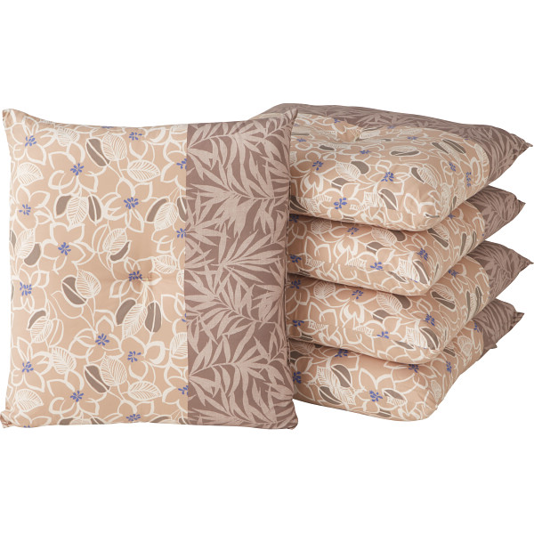 座布団５枚セットフェアリー柄ブラウン　ブラウン