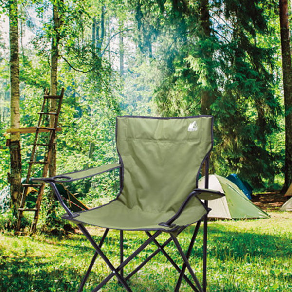 クエスタイル　アウトドアチェア　４個セット　ブラック＋グリーン