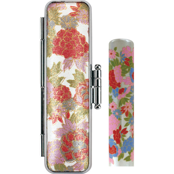 かもがわ印鑑セット　化粧ケース付　白